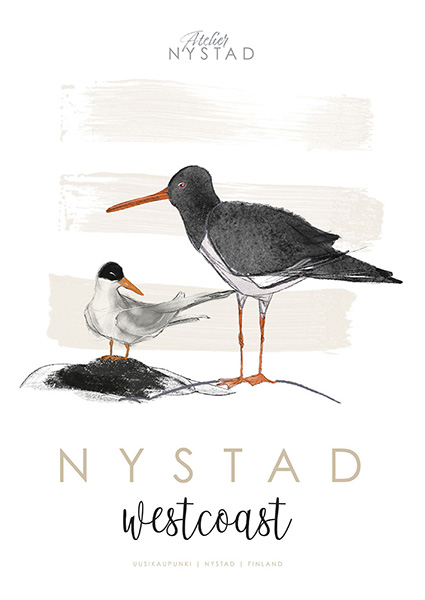 Atelier Nystatin Westcoast sarjasta juliste Nystad Seamagpie.